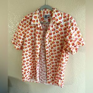 Kennington 2X 🍊 citrus/oranges button down. 100% cotton. Lightweight!
